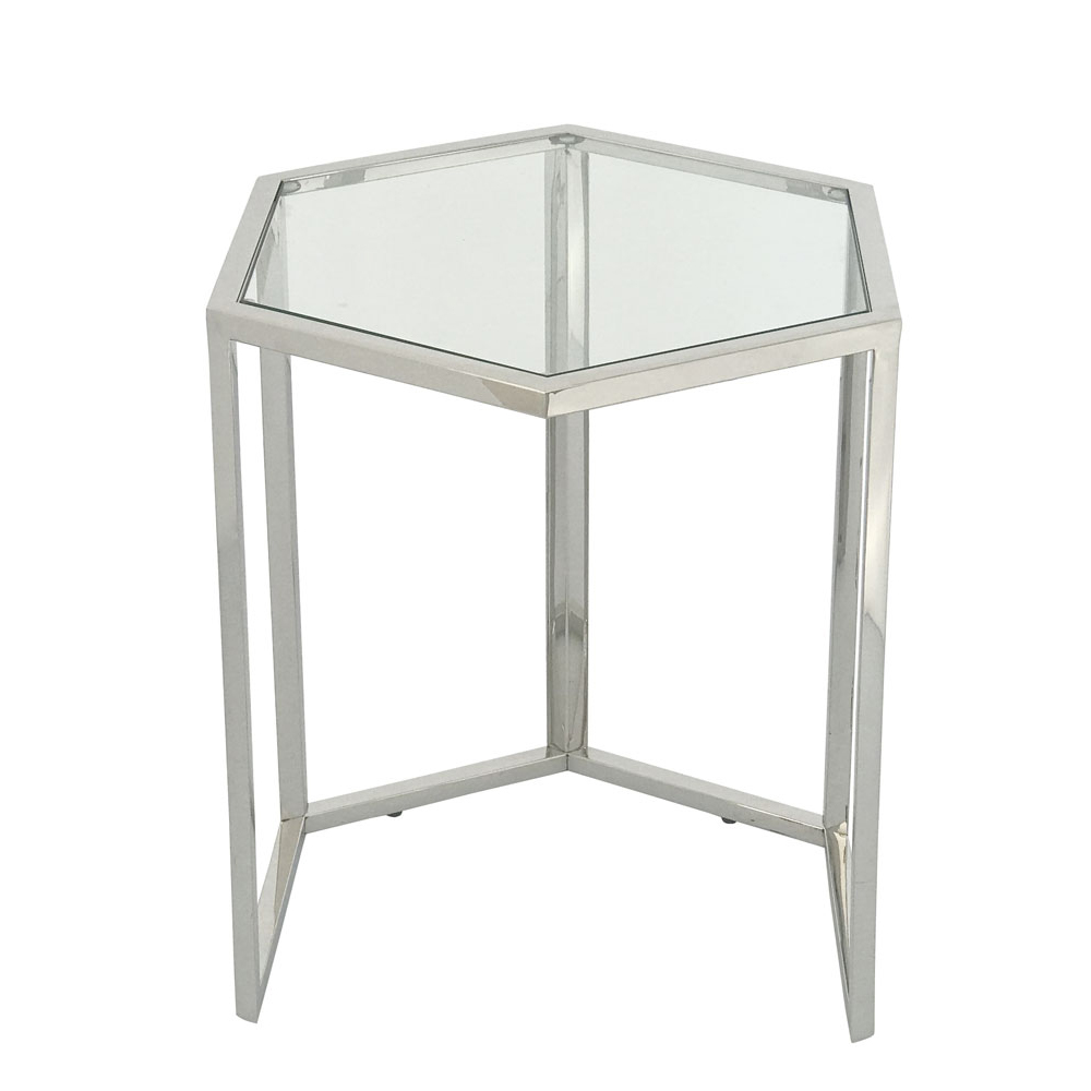 Eclipse Range Silver Hexagon Nest of Tables (3/S)