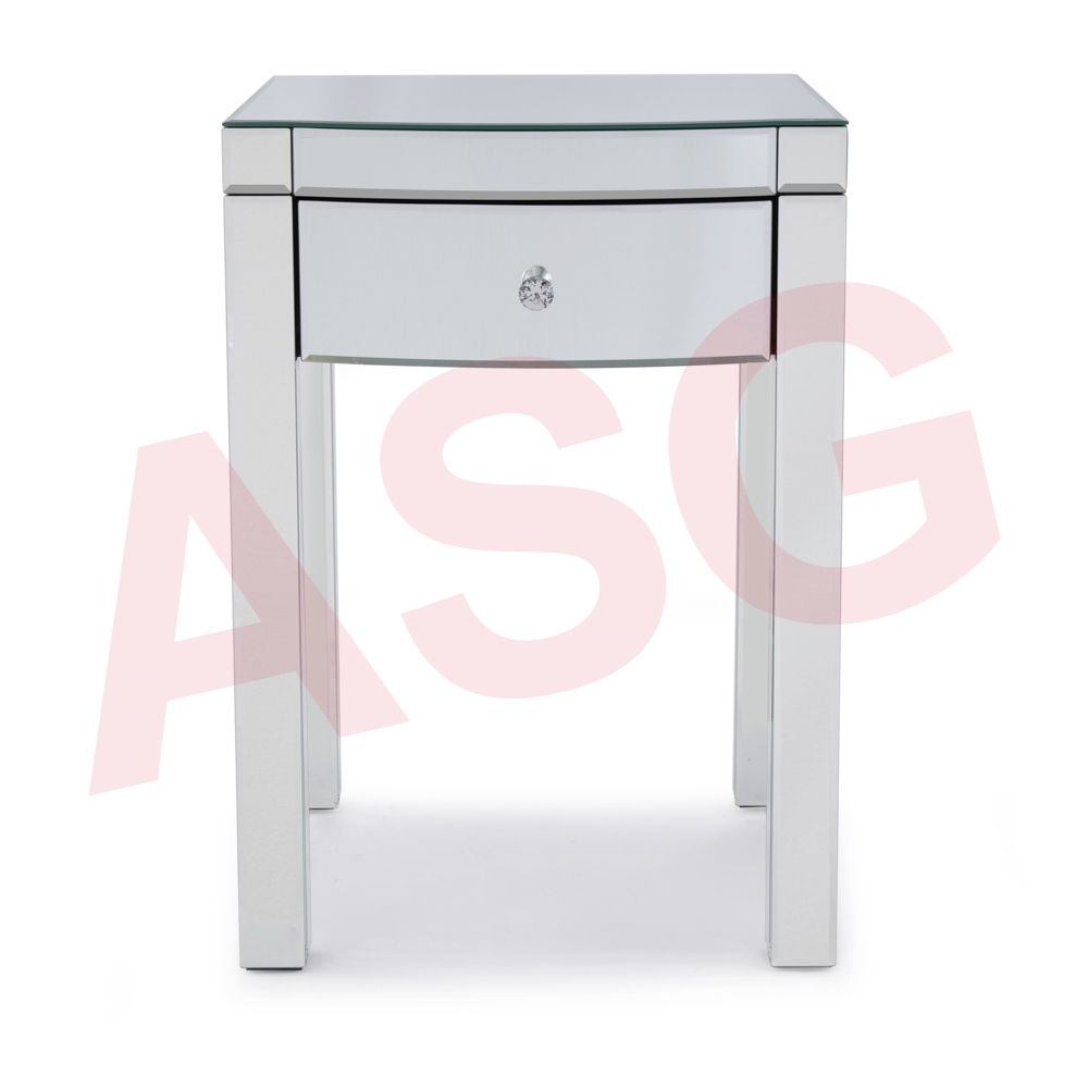 Layla Curved Mirrored Side Table