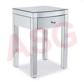 Layla Curved Mirrored Side Table