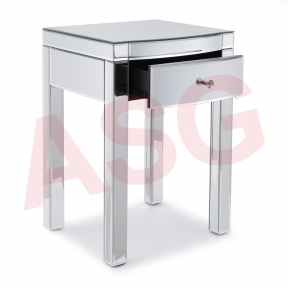 Layla Curved Mirrored Side Table