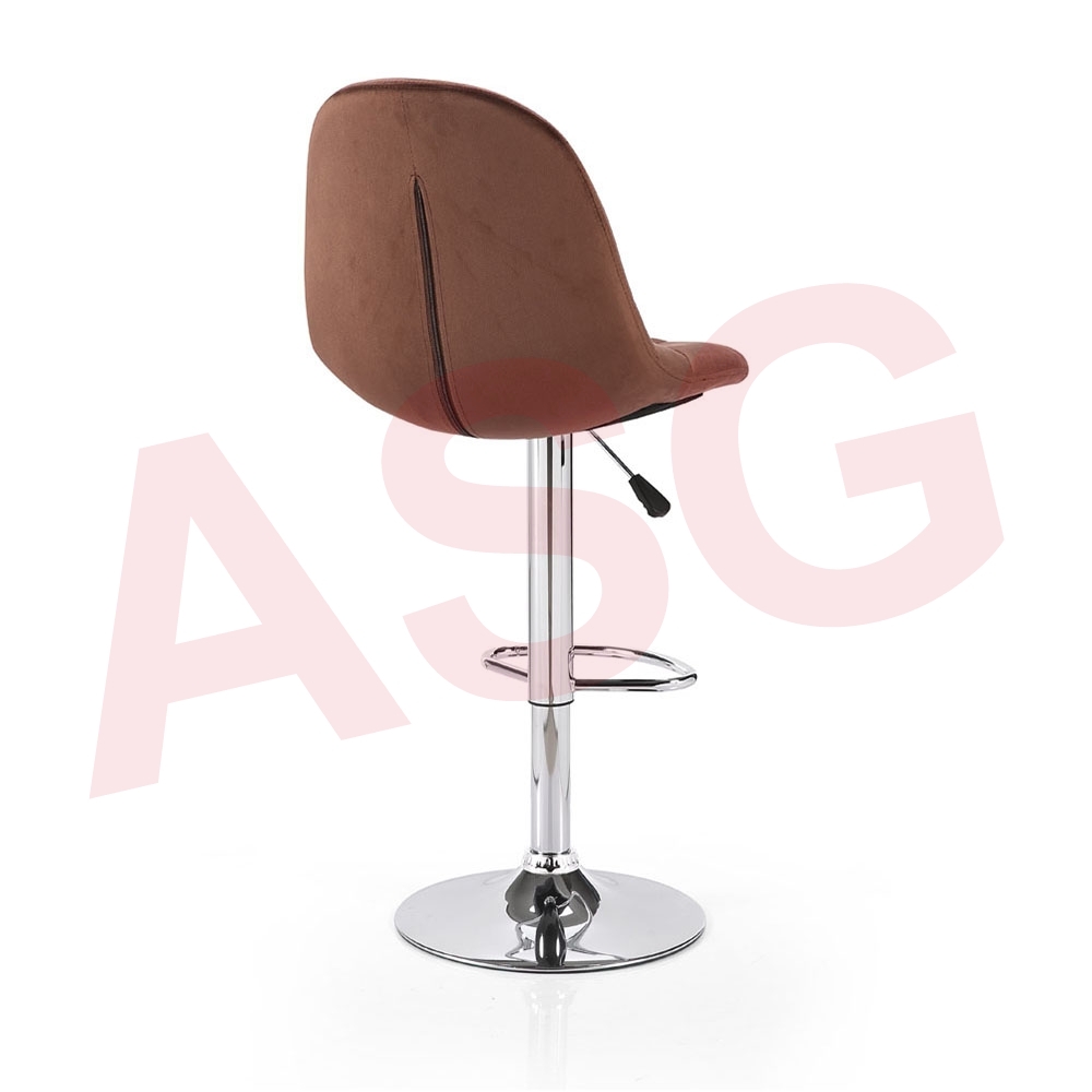 Oliver Velvet Gas Lift Bar Stool