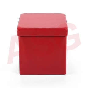 Hereford Range Foldable Cube Ottoman-Red