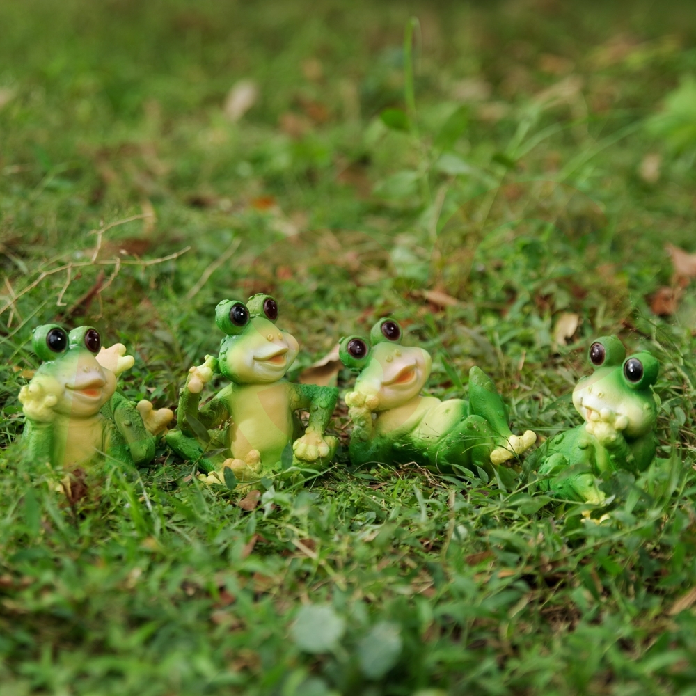 Frog Holding Chin Garden Ornament