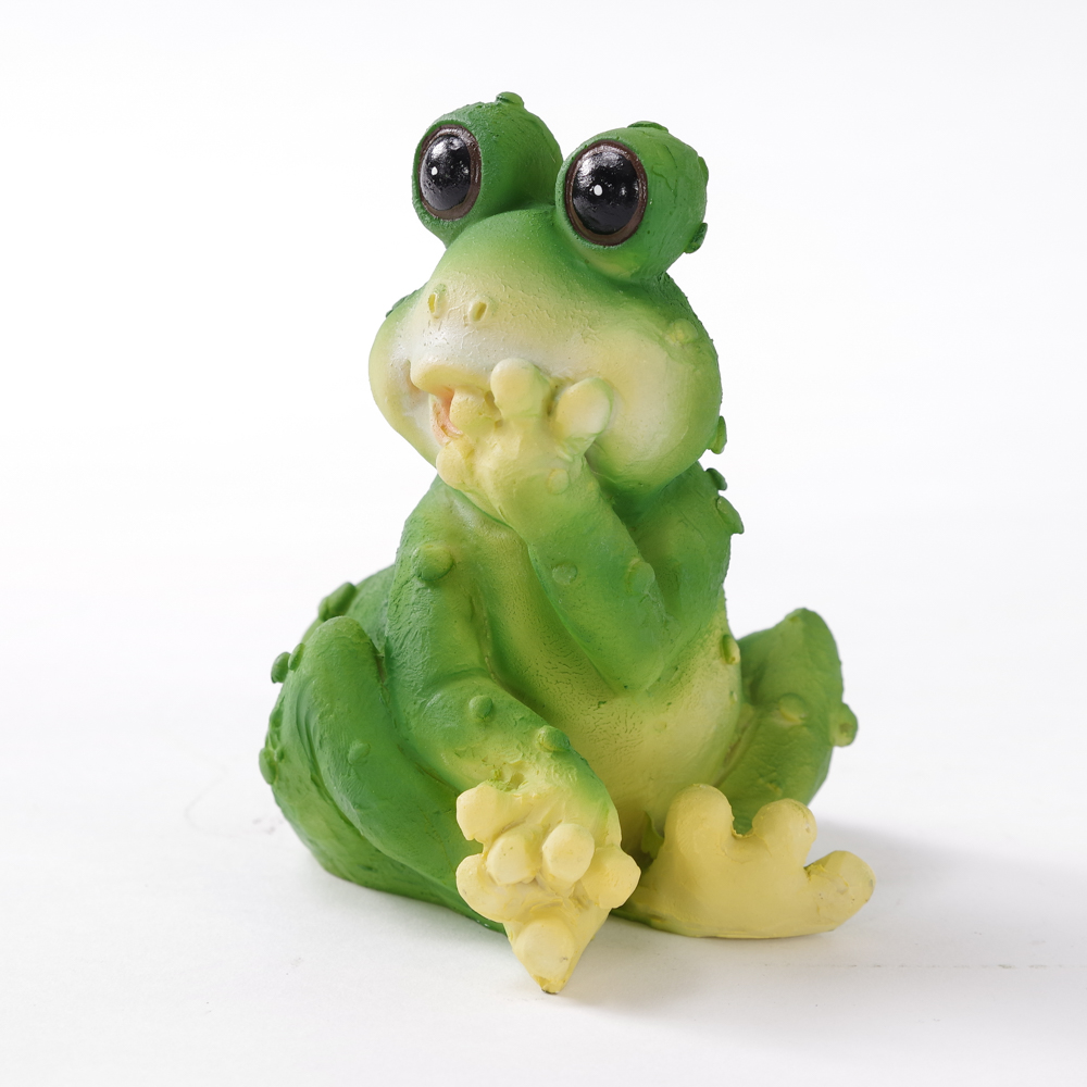 Frog Holding Chin Garden Ornament