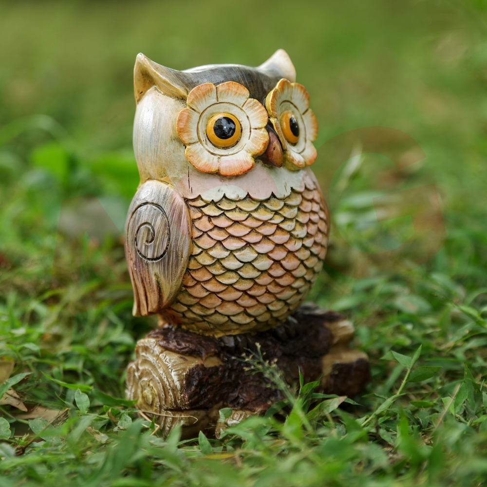 Owl on Tree Garden Ornament