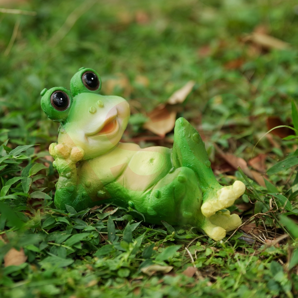 Lying Frog Garden Ornament