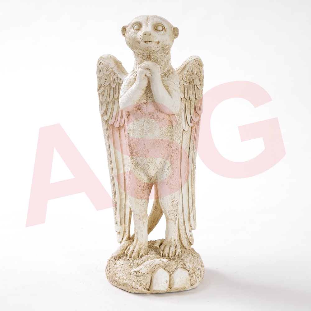 Praying Angel Mongoose Garden Ornament