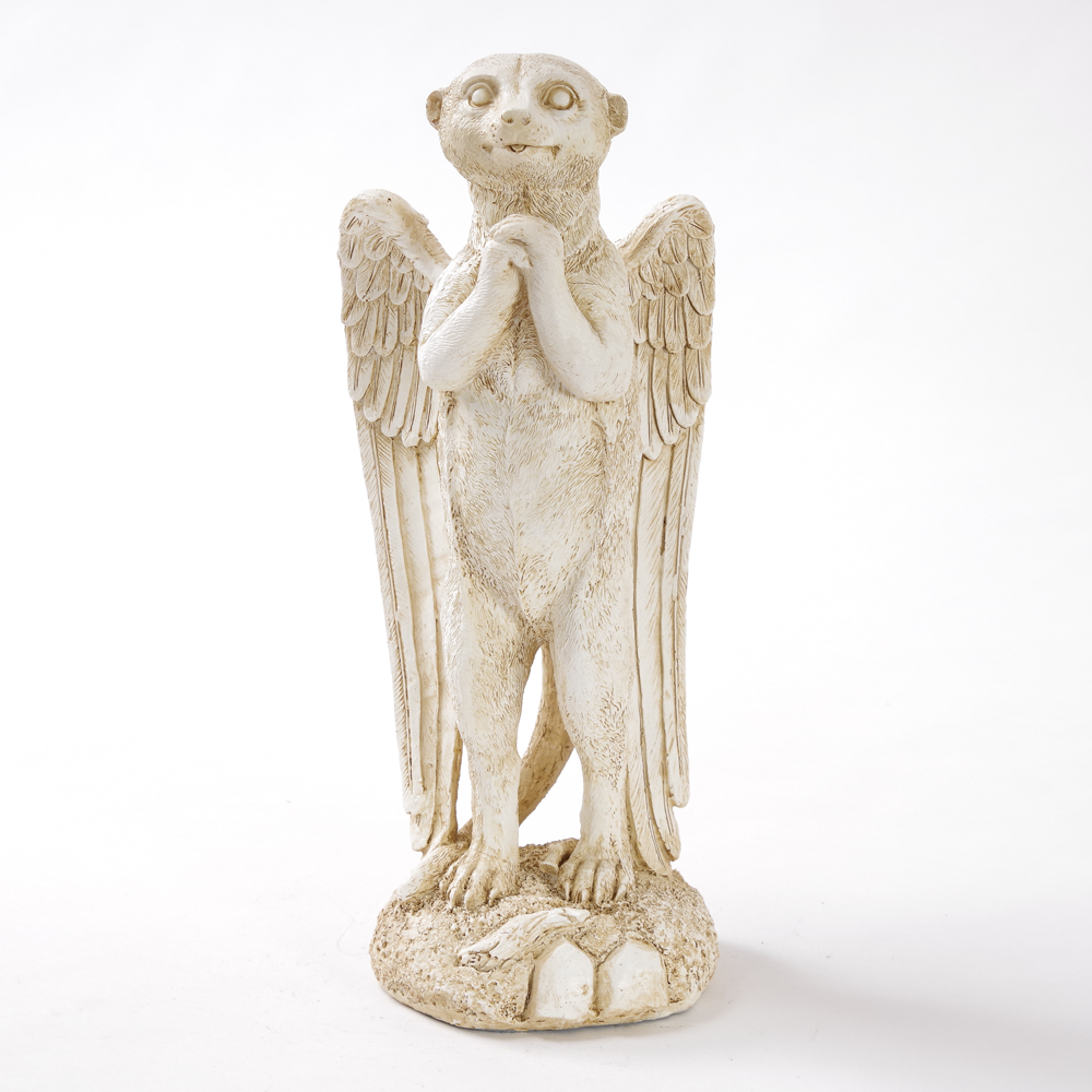 Praying Angel Mongoose Garden Ornament