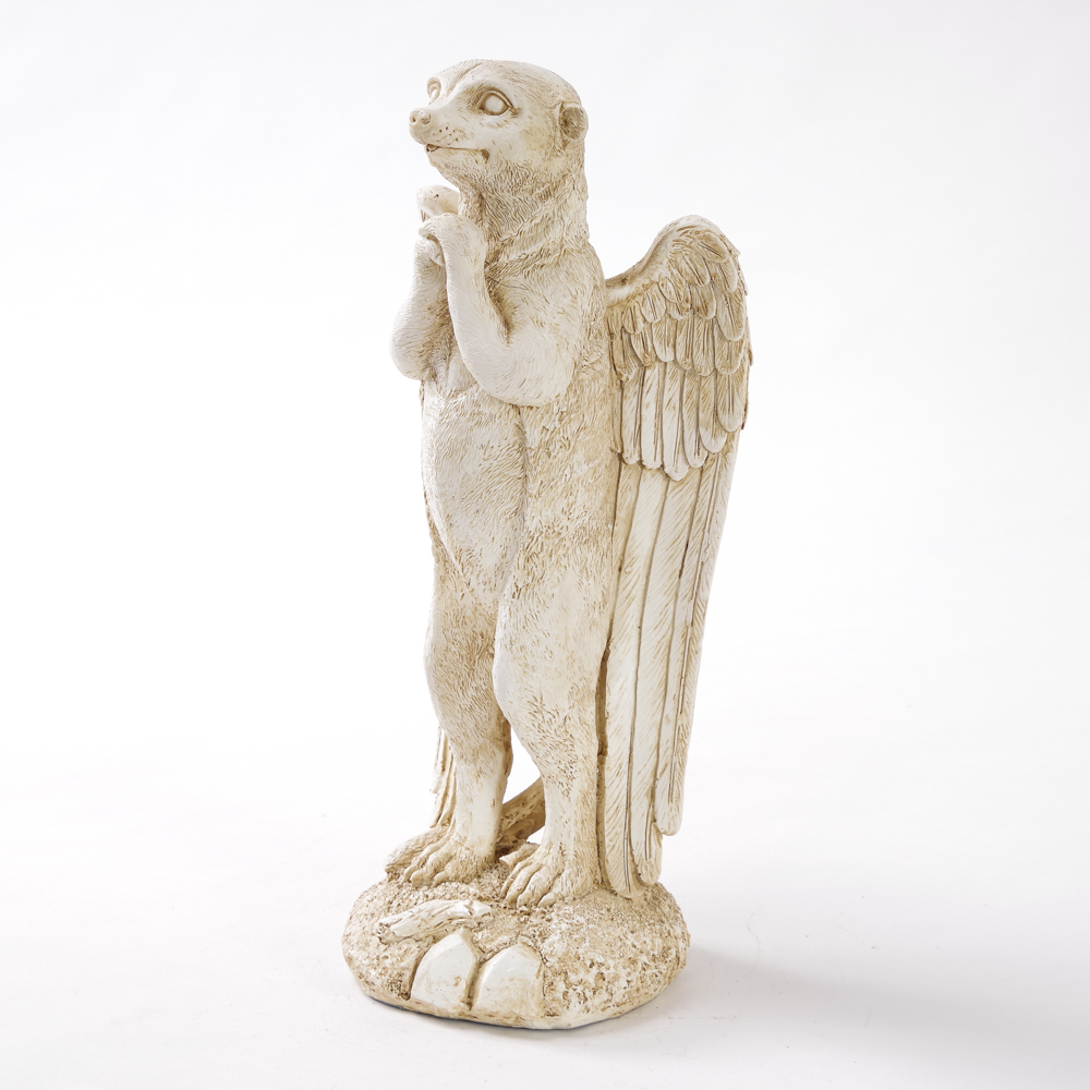 Praying Angel Mongoose Garden Ornament