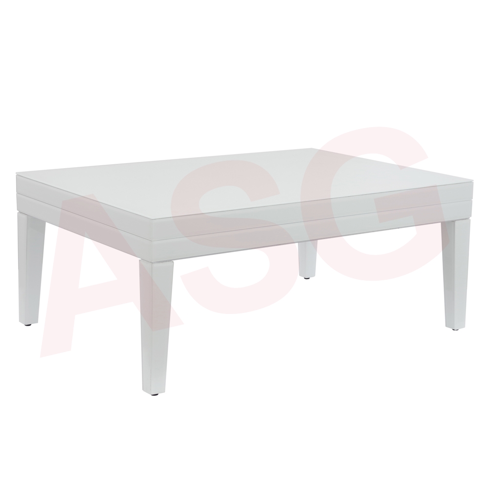 San Fran Range White Glass Coffee Table