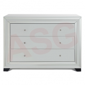 San Fran Range White Glass Chest of Drawer