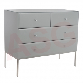 Bond Range Drawer Chest in Grey Glass