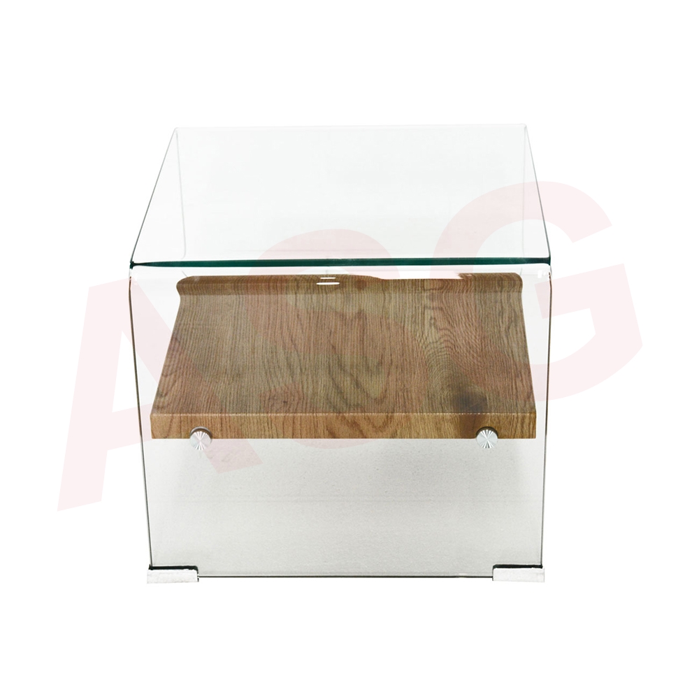 Minimalist Style Tempered Glass Side Table