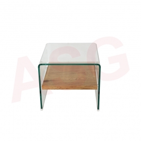 Minimalist Style Tempered Glass Side Table