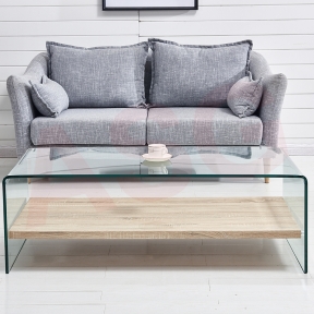 Minimalist Style Tempered Glass Coffee Table