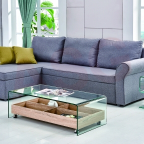 Minimalist Style Tempered Glass Coffee Table