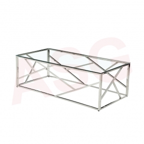Eclipse Range Coffee Table Chrome clear glass
