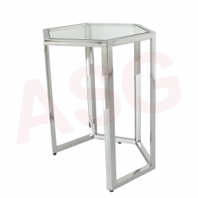 Eclipse Range Silver Hexagon Nest of Tables (3/S)