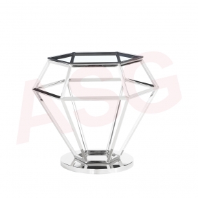 Eclipse Range Side Table Chrome clear glass