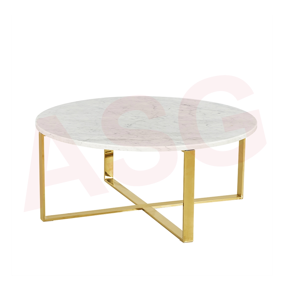 Eclipse Range Coffee Table Gold base with Sintered Stone