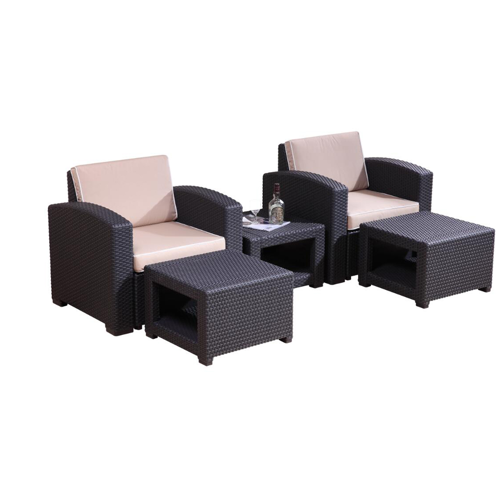 2 Seater Conversation Set with Stools