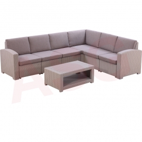 7 Seater Garden Corner Sofa Set