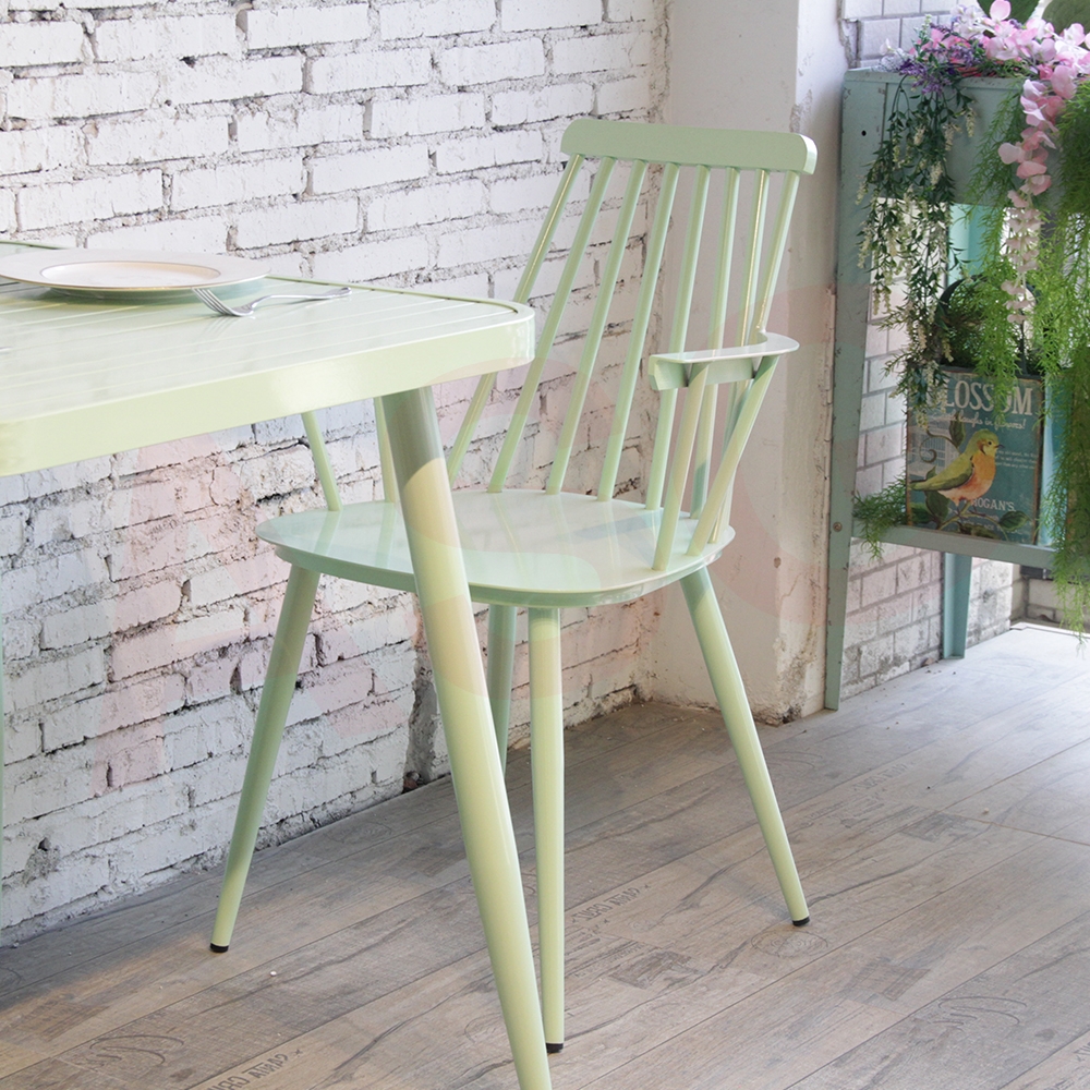Retro Style aluminum Dining Armchair