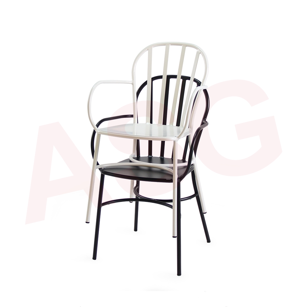 Retro Style aluminum Dining Armchair