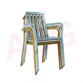 Retro Style aluminum Dining Armchair