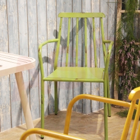 Retro Style aluminum Dining Armchair