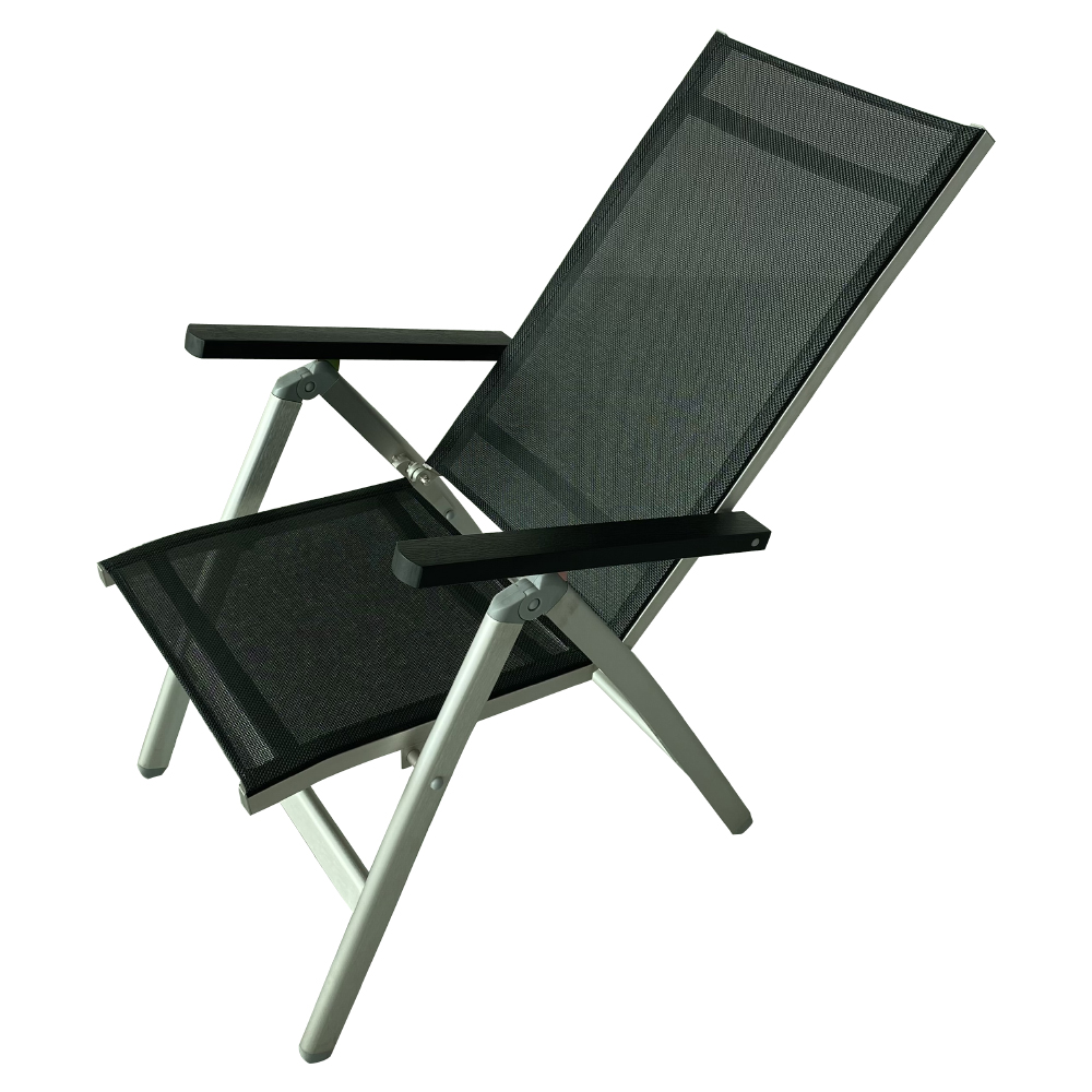 Aluminium Reclining Chair with Stool