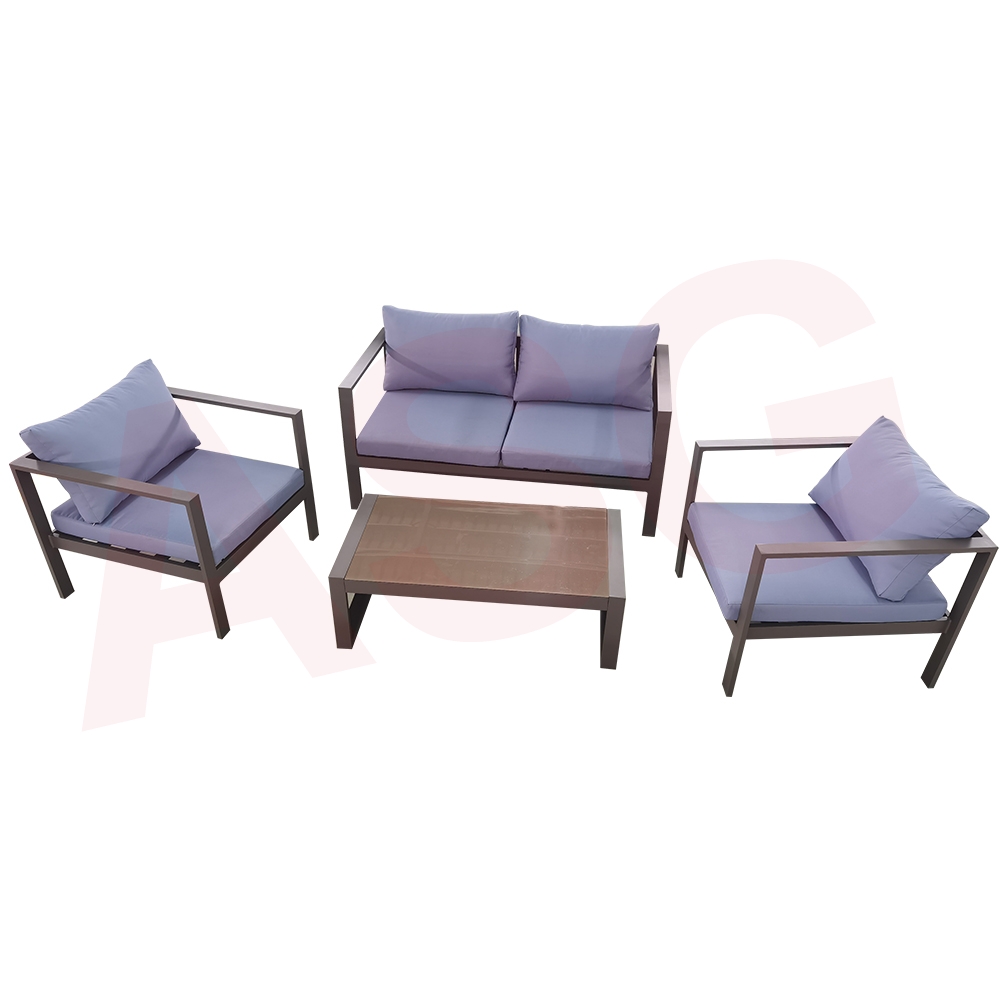 5 Seater Aluminium Garden Corner Sofa Set