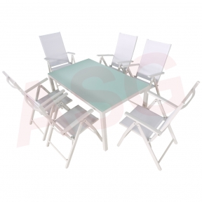 6 Seater Aluminium Garden Dining Set