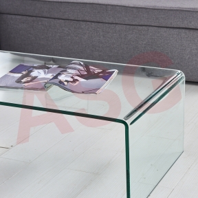 Minimalist Style Tempered Glass Side Table